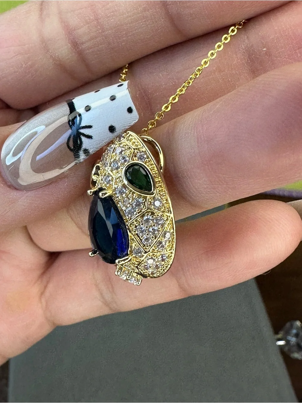 Zircon snake head brooch high-end necklace